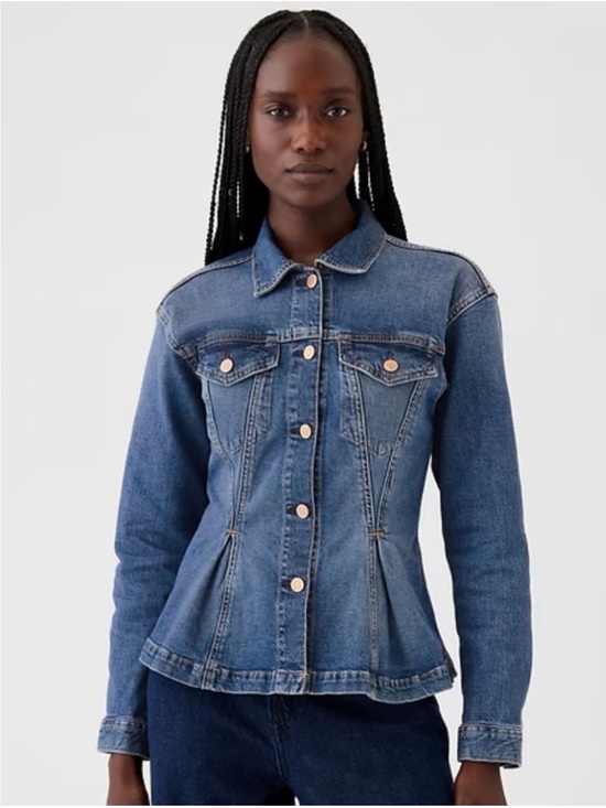 GAP Jackets & Blazers - GAP Peplum Jean Jacket - size large
